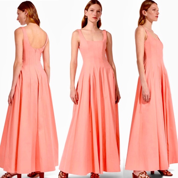 NWT Staud Wells Maxi Dress Grapefruit - Picture 8 of 16